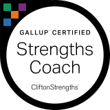 Blue and green shield-shaped certification badge reading ‘Relational Skills Trainer Certified.’